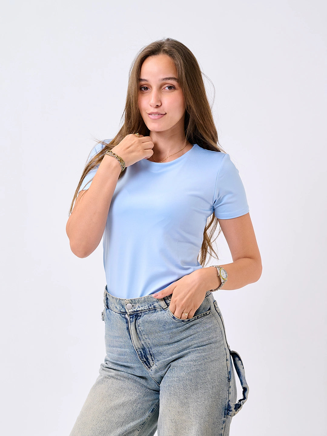 Basic Shirt-Baby blue
