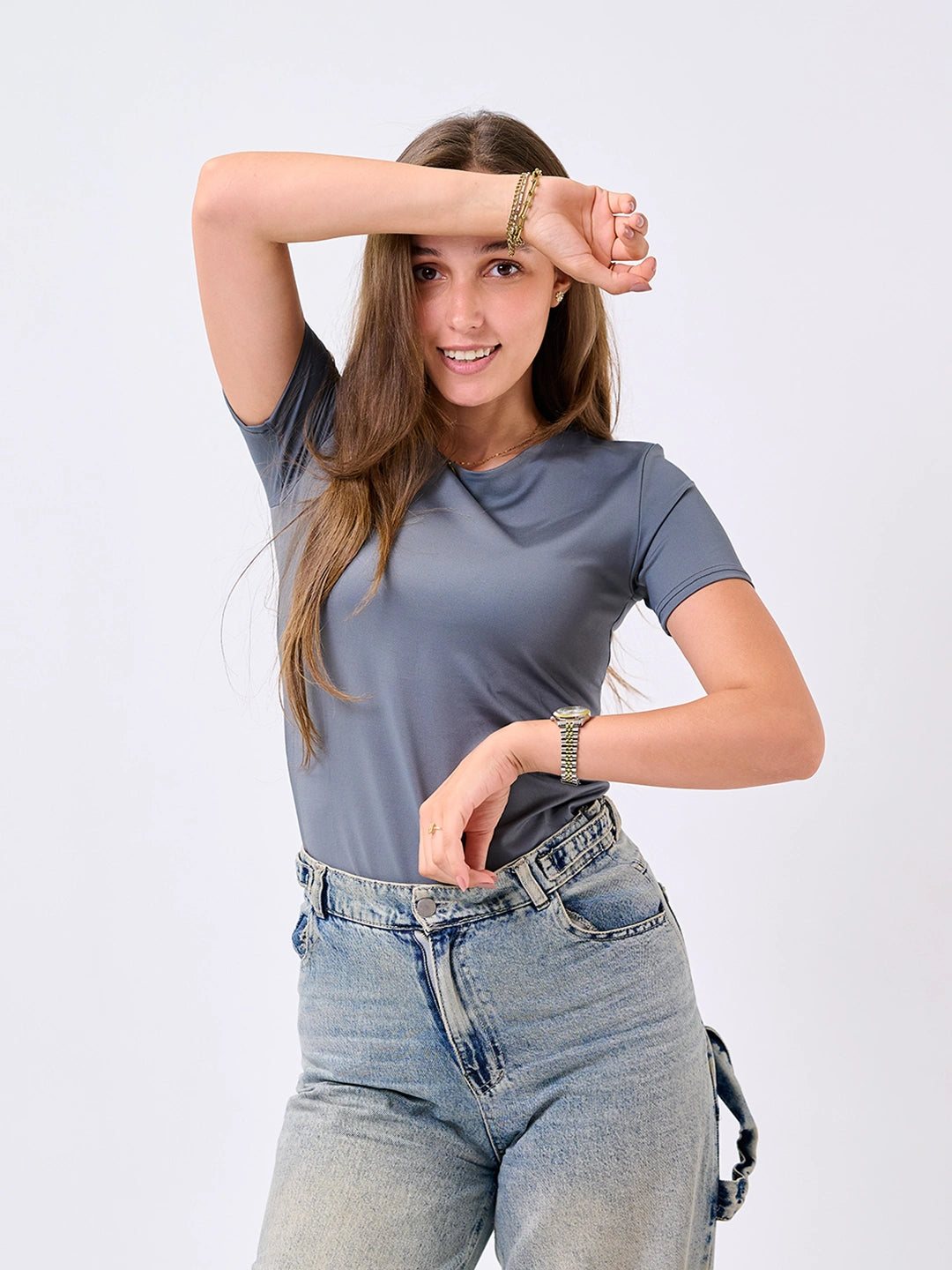 Basic Shirt-Dark gray