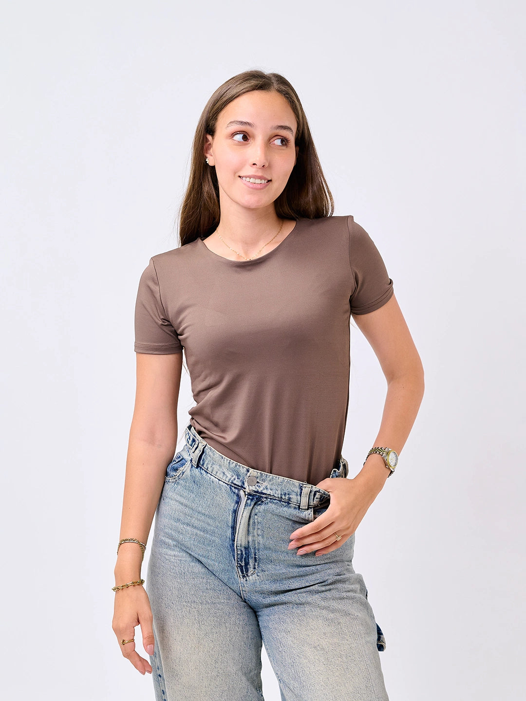 Basic Shirt-Brown