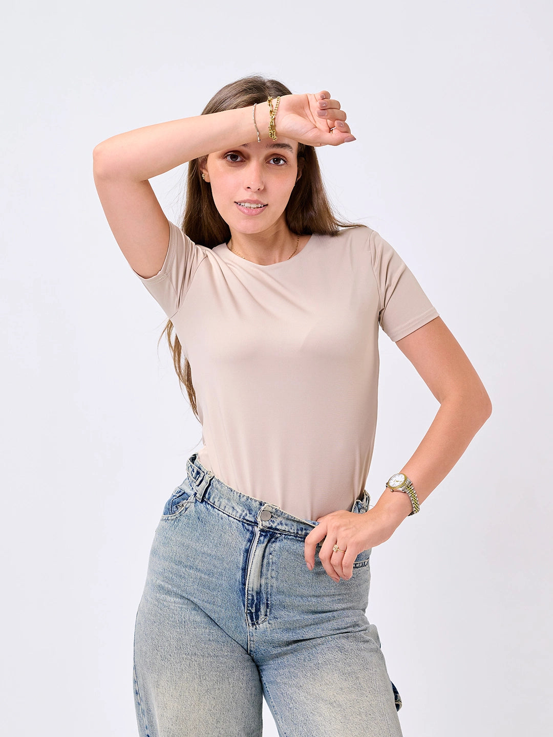 Basic Shirt-Beige
