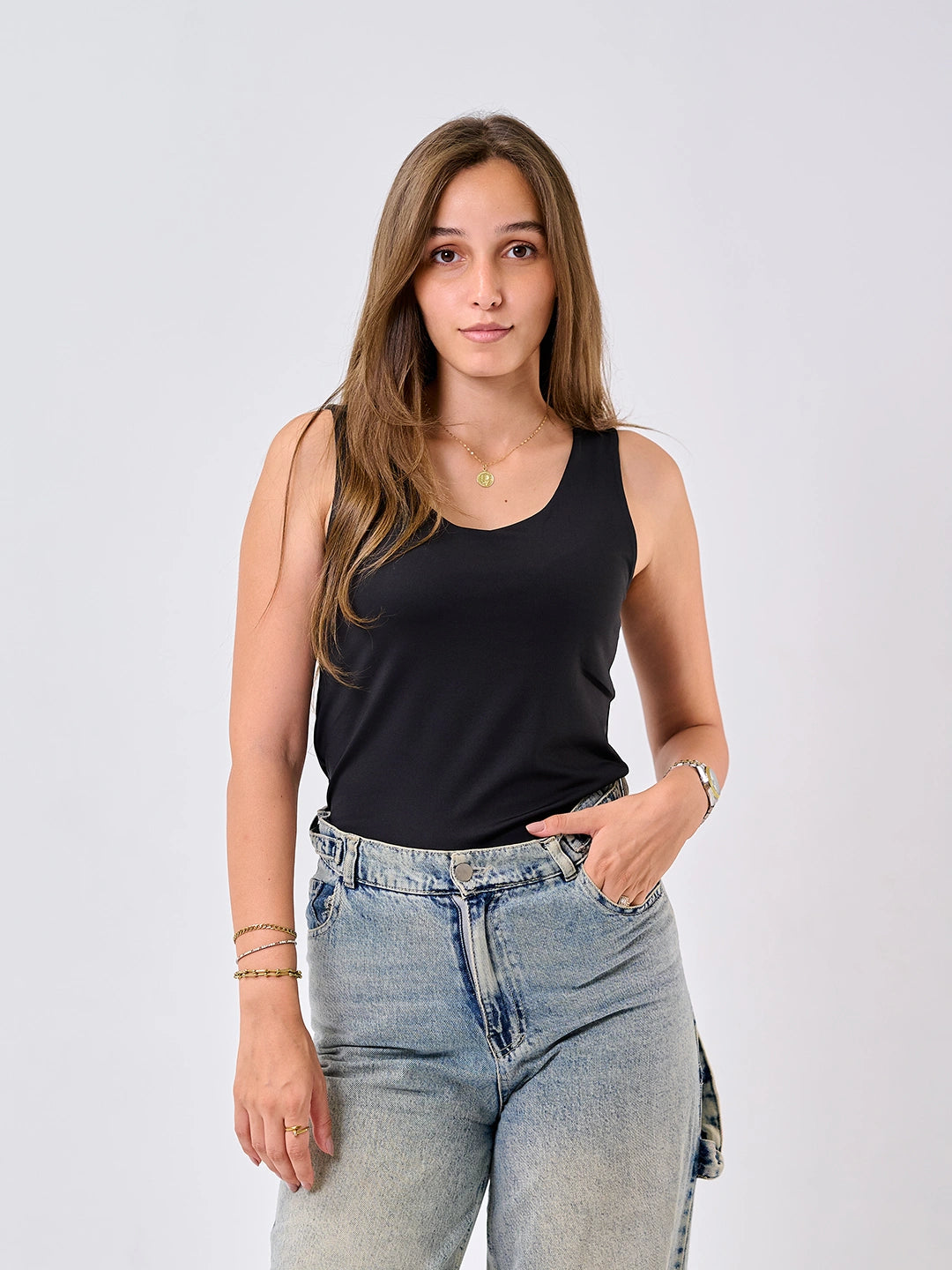 Basic Tank Top-Black