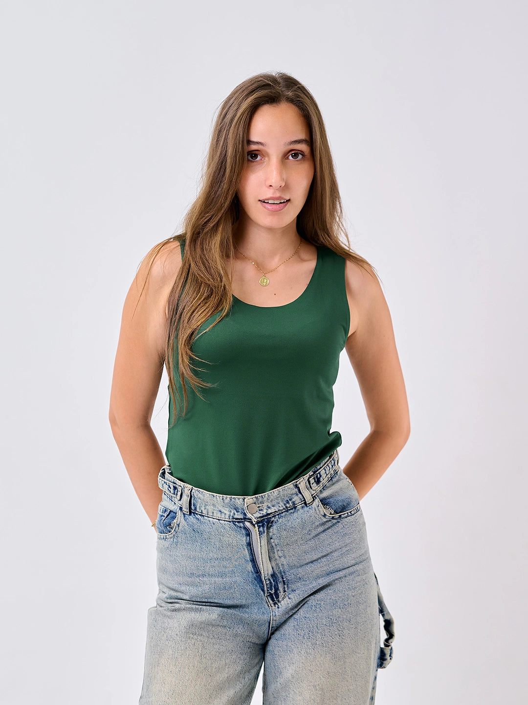 Basic Tank Top-Green